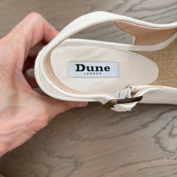 Dune London Karley E Slip On Buckle Close Wedge Espadrille Sandals Cream 40 - Picture 5 of 13